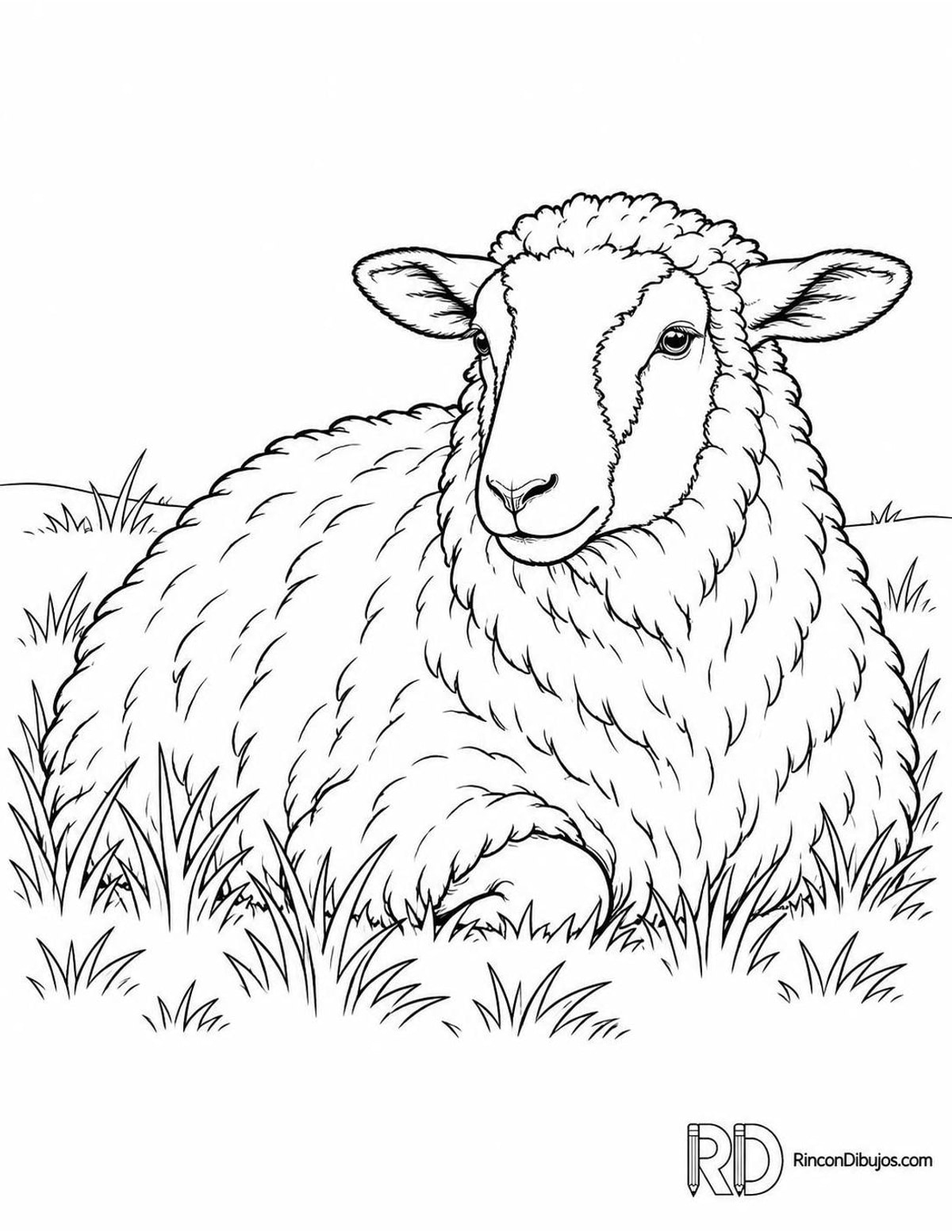 Dibujo de oveja escocesa para colorear Dibujo de oveja escocesa para colorear